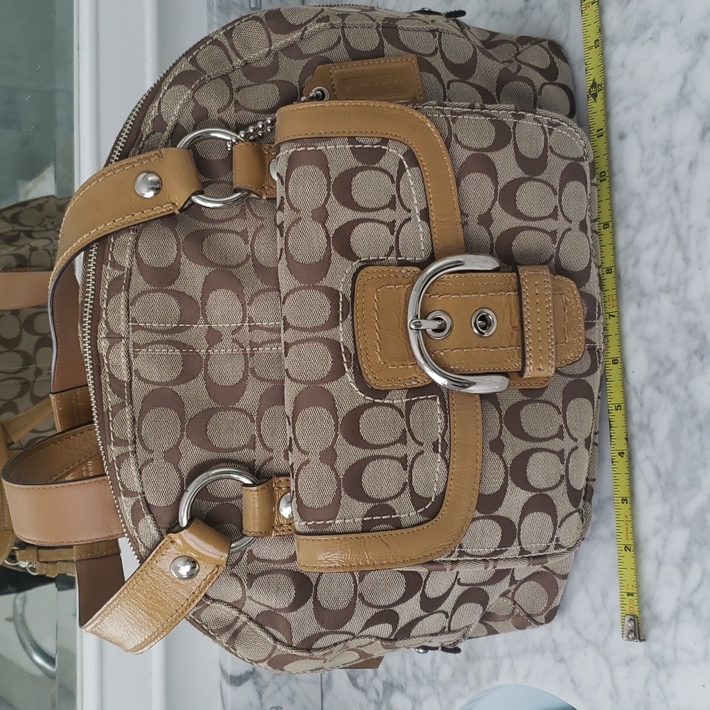 Coach signature domed satchel